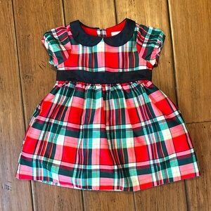 Gymboree Plaid Dress Red, Green, and Black Christmas Holiday 3-6m EUC Baby Girl